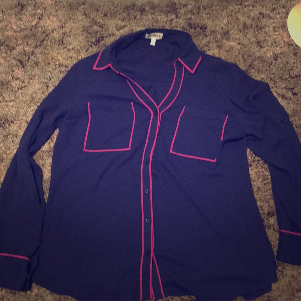 Express button up blouse size large NWOT